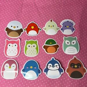 Squishmallow Stickers Bird Bundle 12 stickers